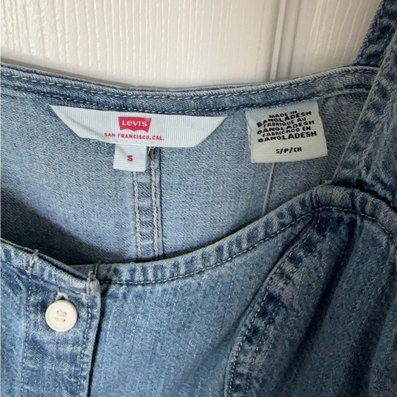 Levi's Blue Buttoned Sleeveless Sundress - Picture 2 of 10